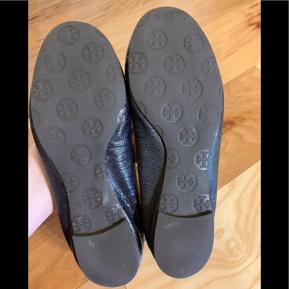 Tory Burch purple lizard embossed Reva 7 - Picture 4 of 5